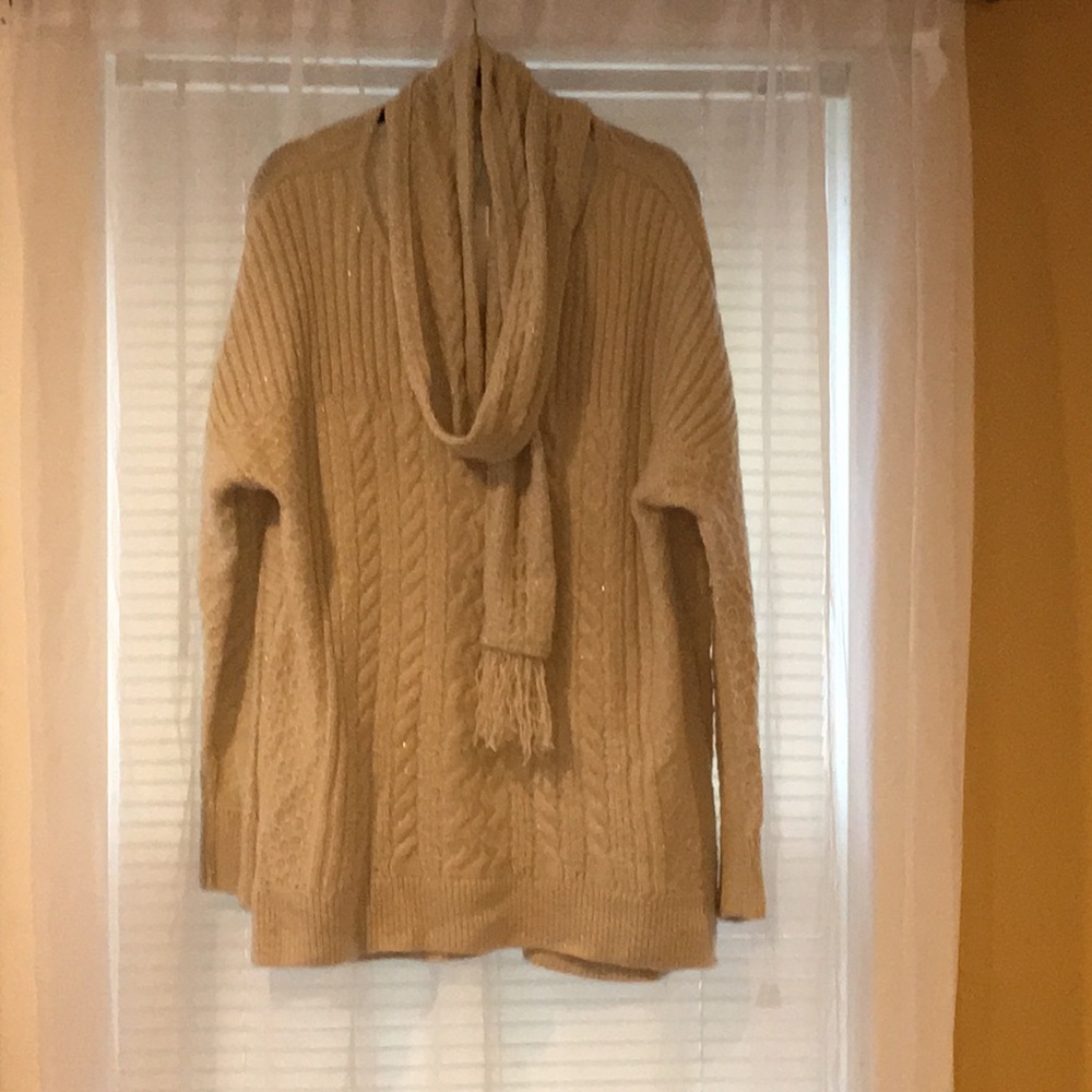 NWT Sonoma Tunic Sweater with Detachable Scarf 1X